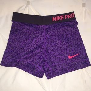 Nike Pro Purple Spandex Shorts